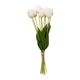 Bouquet de tulipes blanches artificielles H 48cm