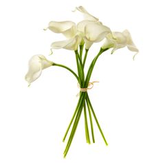 Bouquet déco 8 arums blancs H 36cm