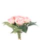 Bouquet déco 9 roses roses H 24cm