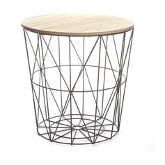 Bout de canapé métal scandinave noir 39.5x41cm