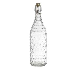 Bouteille avec bouchon verre transparent 1L