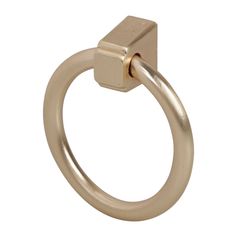 Bouton de meuble anneau métal doré