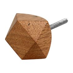 Bouton de meuble bois forme géométrique