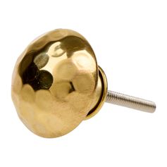 Bouton de meuble métal martelé doré