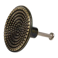 Bouton de meuble métal reliefs dorés