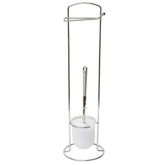 Dérouleur papier toilette et brosse WC chromé 16.5x59cm