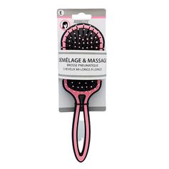 Brosse ovale noire et rose