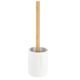 Brosse toilette polyrésine manche bambou blanc 36x10.4cm