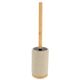 Brosse WC polyresine rond bambou naturel 9.5x42.5cm
