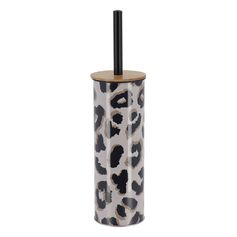 Brosse WC avec pot SERENGETI motif léopard 9x38cm