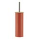 Brosse wc en métal et bambou terracotta 9.6x39.5cm