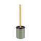 Brosse WC métal bambou kaki 10.2x37.5cm