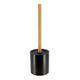 Brosse WC métal bambou noir 10.2x37.5cm