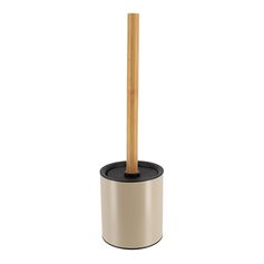 Brosse WC métal bambou taupe 10.2x37.5cm