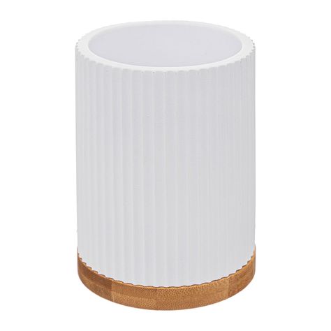 Brosse WC polyrésine strié blanc H 38cm - Centrakor