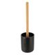 Brosse WC polyrésine bambou noir mat 36x10.4cm