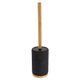 Brosse WC polyresine rond bambou noir 9.5x42.5cm