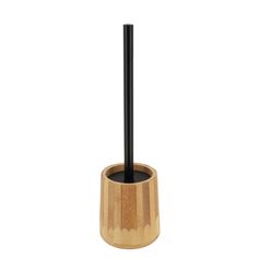 Brosse WC rond bambou 11x37cm