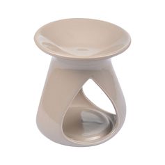 Brûle parfum en céramique taupe D 10cm