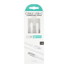 Câble de charge plat Lightning/USBC 1m