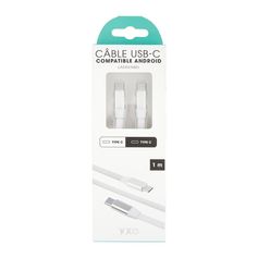 Câble de charge plat USBC/USBC 1m