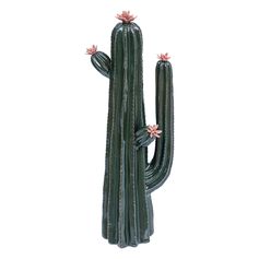 Cactus décoratif en céramique vert H 40cm