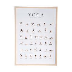Cadre affiche yoga en fibres de bois 52x72cm