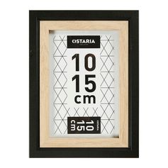 Cadre photo CALI noir et bois 10x15cm