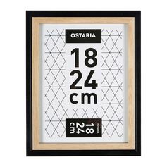 Cadre photo CALI noir et bois 18x24cm