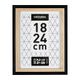 Cadre photo CALI noir et bois 18x24cm