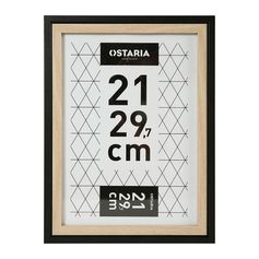 Cadre photo CALI noir et bois 21x29.7cm