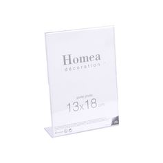 Cadre sous verre plastique transparent à poser format portrait 13x18cm