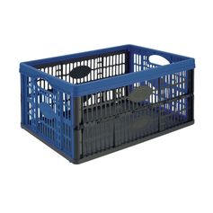 Caisse de rangement pliable bleue 32L