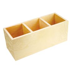 Caissette 3 compartiments en bois à personnaliser 24x9.5x9.5cm