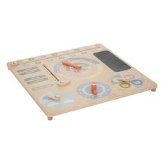 Calendrier d'apprentissage en bois 29.5x29.5cm