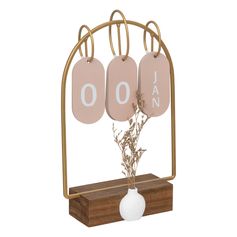 Calendrier perpétuel FLO bois 19x29.5cm