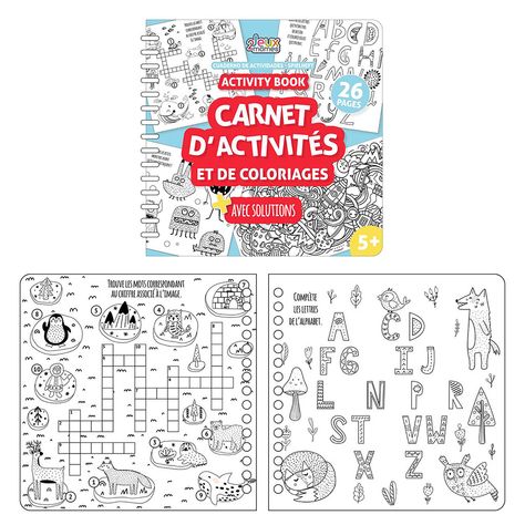 Carnet d'activités et de coloriage avec crayons