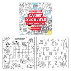 Carnet d'activités et de coloriage avec crayons
