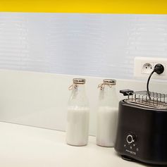 Carrelage adhésif 3D listel blanc 25x30.5cm