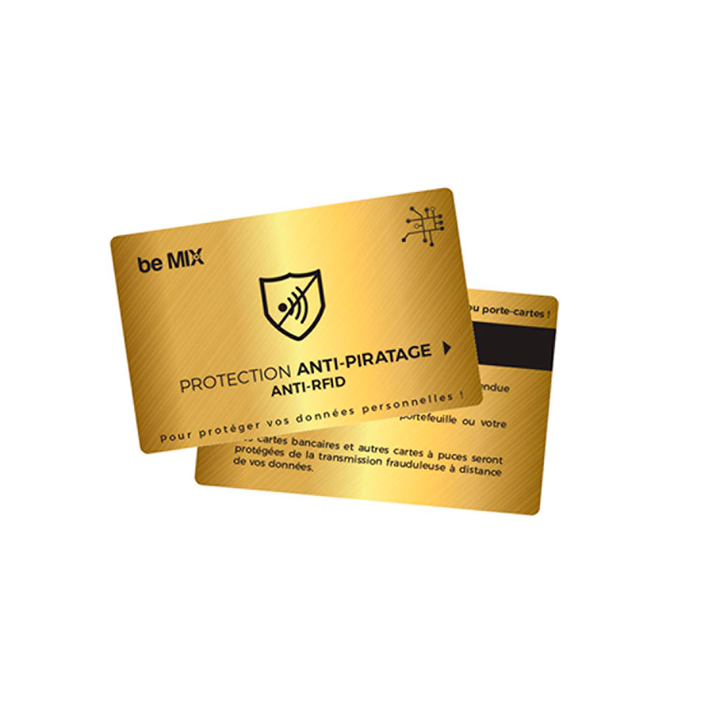 Carte métallique anti piratage