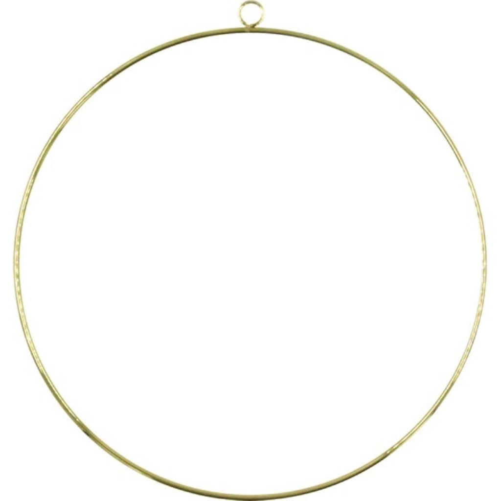 Cercle avec anneaux de suspension métal doré D 25cm - Centrakor