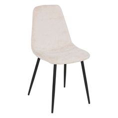 Chaise chenille TYKA beige 51x45x87cm