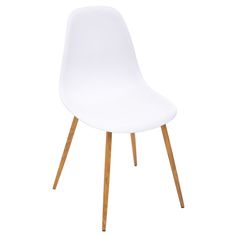 Chaise coque blanche 46x54x85cm