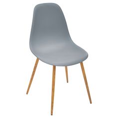 Chaise scandinave coque grise 46x54x85cm