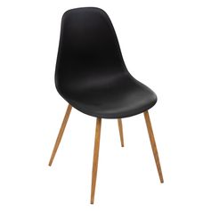 Chaise coque noire 46x54x85cm