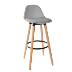 Chaise de bar scandinave grise H 92cm
