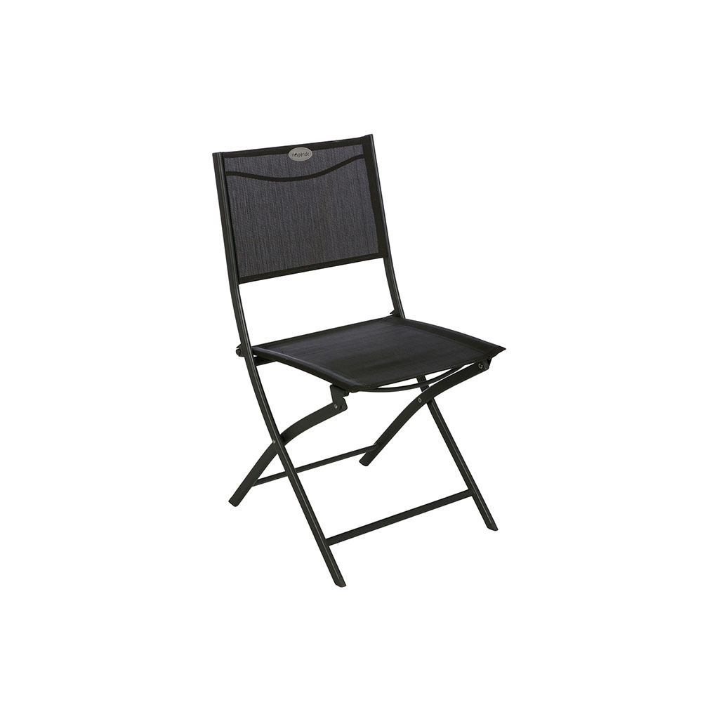 Chaise de jardin pliante MODULA anthracite et graphite HESPÉRIDE