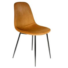 Chaise GIULIA velours moutarde