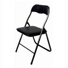 Chaise pliable noir 44x80x48cm