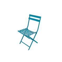 Chaise pliante GREENSBORO acier bleu canard 51x42x80cm - HESPÉRIDE